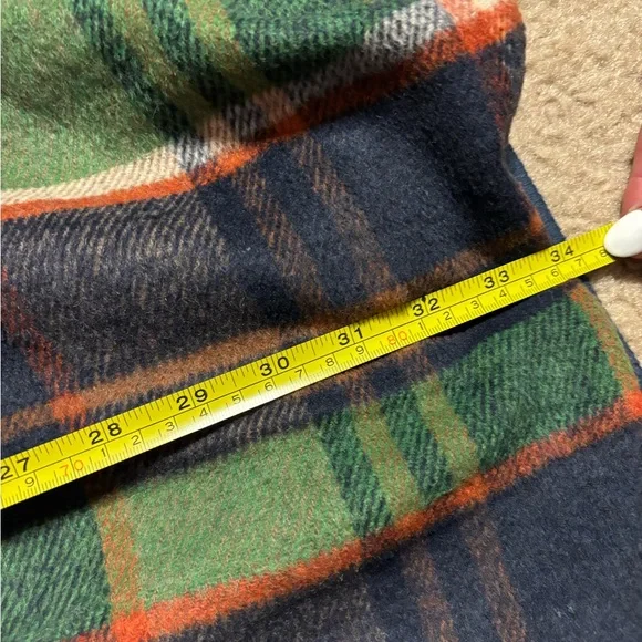 💎RARE💎🆕URBAN OUTFITTERS ‘Renewal’ Mixed Plaid Flannel Poncho, OS - Picture 9 of 9